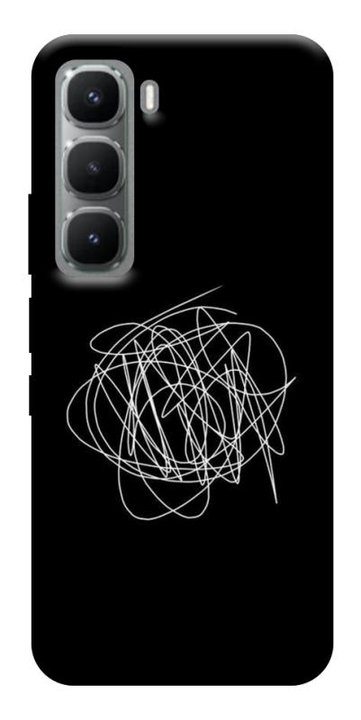 Чохол itsPrint Scribble для Infinix Hot 60i, black, купити оптом з доставкою
