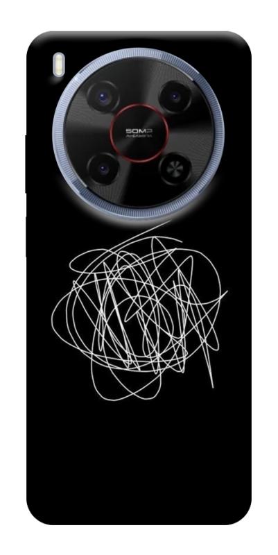 Чехол itsPrint Scribble для ZTE Nubia V70 Max, black, купить оптом с доставкой