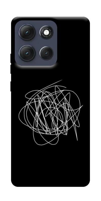Чехол itsPrint Scribble для Motorola Moto G86 Power, black, купить оптом с доставкой