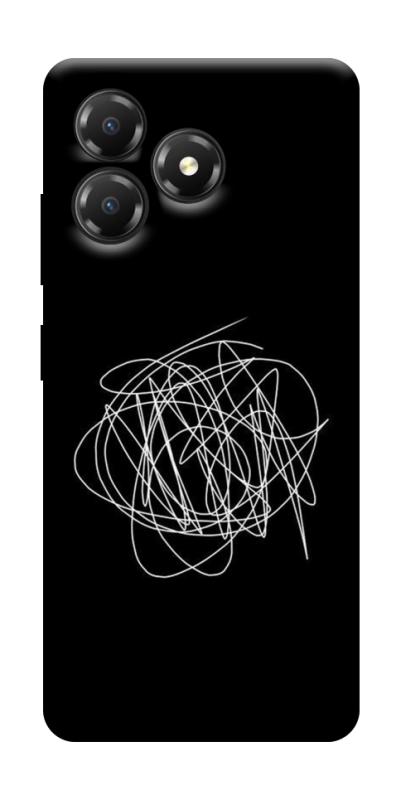 Чохол itsPrint Scribble для ZTE Blade A36, black, купити оптом з доставкою