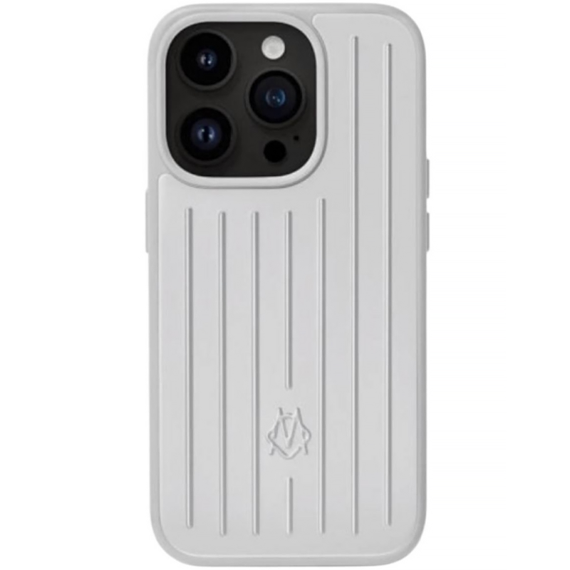 Чехол TPU+Metal Rimowa Style (AAA) для Apple iPhone 15 Pro Max (6.7"), Silver, Металл, купить оптом с доставкой