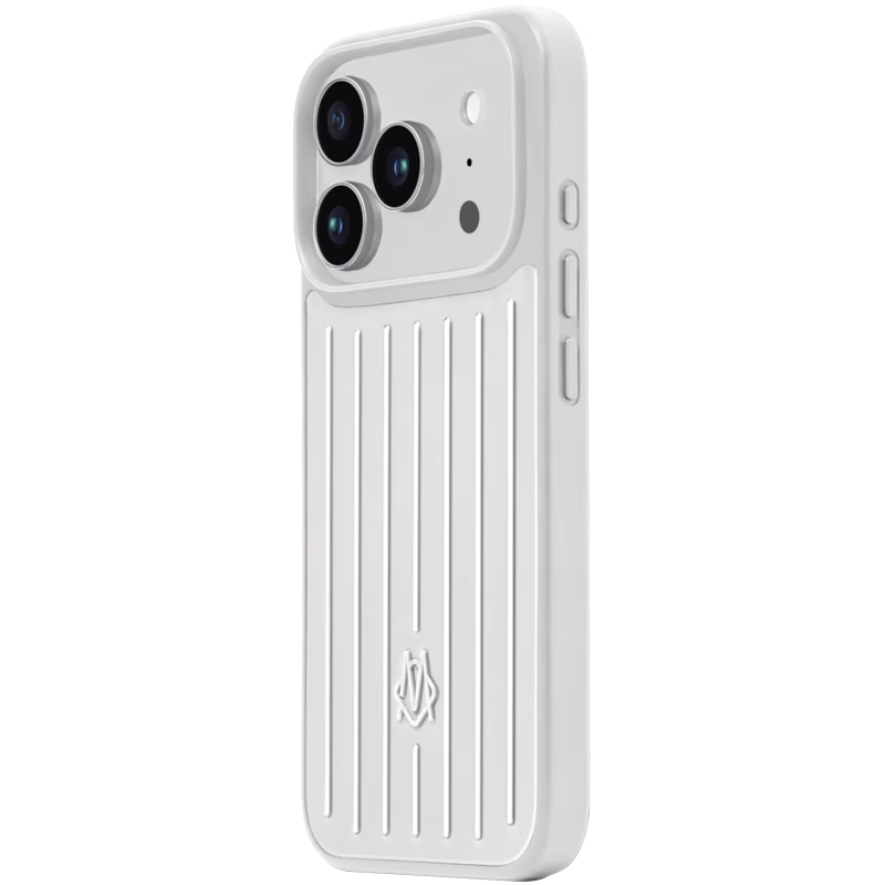 Чехол TPU+Metal Rimowa Style (AAA) для Apple iPhone 17 Pro / 18 Pro (6.3"), Silver 1, Металл, купить оптом с доставкой
