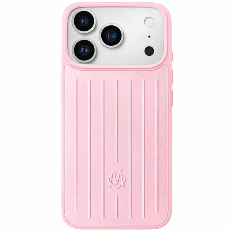 Чехол TPU+Metal Rimowa Style (AAA) для Apple iPhone 17 Pro Max / 18 Pro Max (6.9"), Rose Pink, Металл, купить оптом с доставкой
