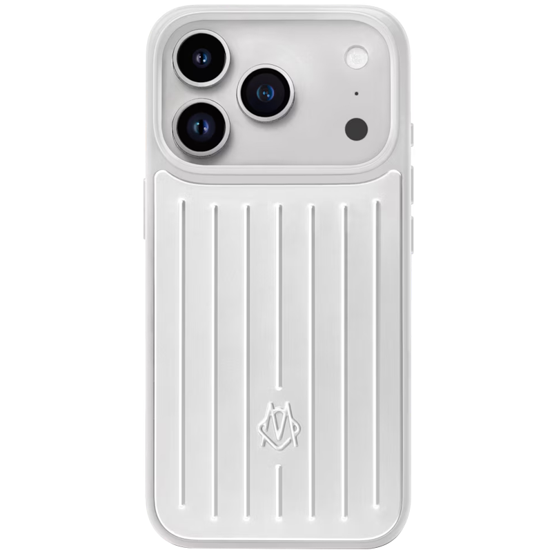 Чехол TPU+Metal Rimowa Style (AAA) для Apple iPhone 17 Pro Max / 18 Pro Max (6.9"), Silver, Металл, купить оптом с доставкой