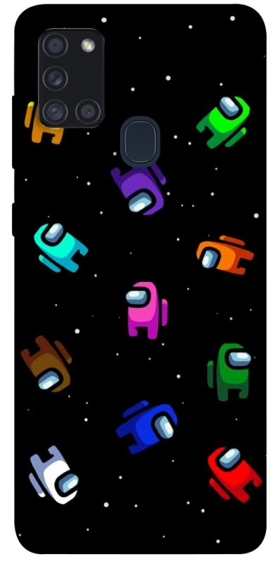Чехол itsPrint Among us pattern для Samsung Galaxy A21s, игры, купить оптом с доставкой
