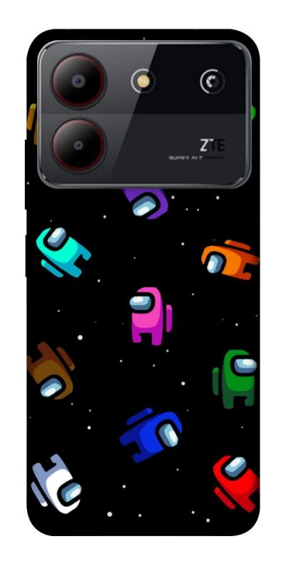 Чехол itsPrint Among us pattern для ZTE Blade A54 4G, игры, купить оптом с доставкой