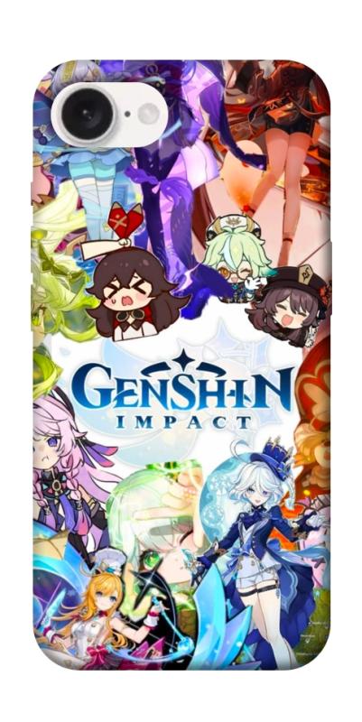 Чехол itsPrint Genshin impact для Apple iPhone 16e (6.1"), игры, купить оптом с доставкой