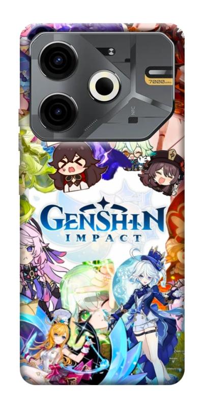 Чехол itsPrint Genshin impact для TECNO Pova 6 Neo (LI6), игры, купить оптом с доставкой