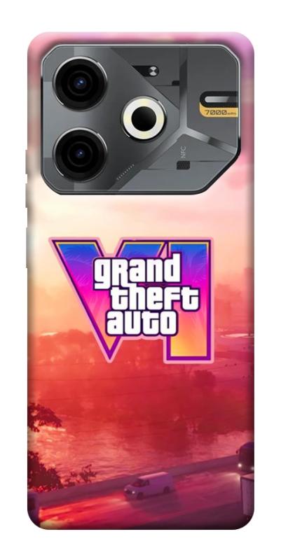 Чехол itsPrint GTA VI Vice City для TECNO Pova 6 Neo (LI6), игры, купить оптом с доставкой