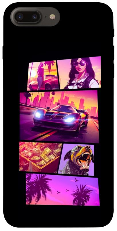 Чохол itsPrint GTA vibes для Apple iPhone 7 plus / 8 plus (5.5"), ігри, купити оптом з доставкою