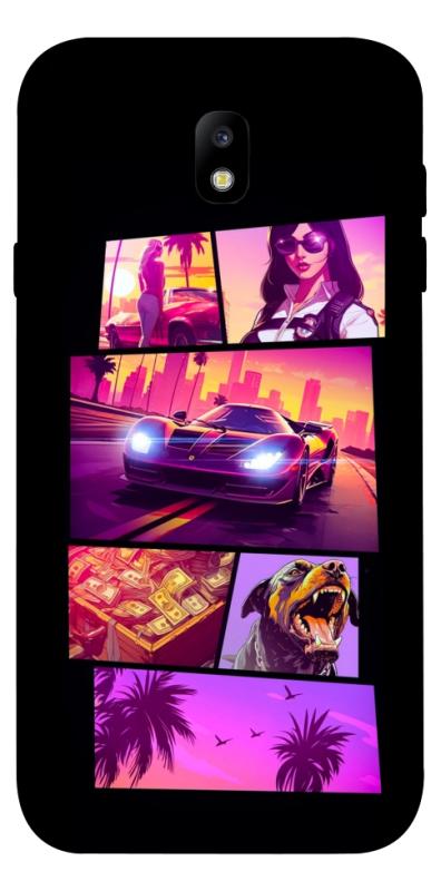 Чехол itsPrint GTA vibes для Samsung J730 Galaxy J7 (2017), игры, купить оптом с доставкой