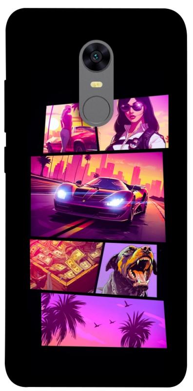 Чохол itsPrint GTA vibes для Xiaomi Redmi 5 Plus / Redmi Note 5 (Single Camera), ігри, купити оптом з доставкою
