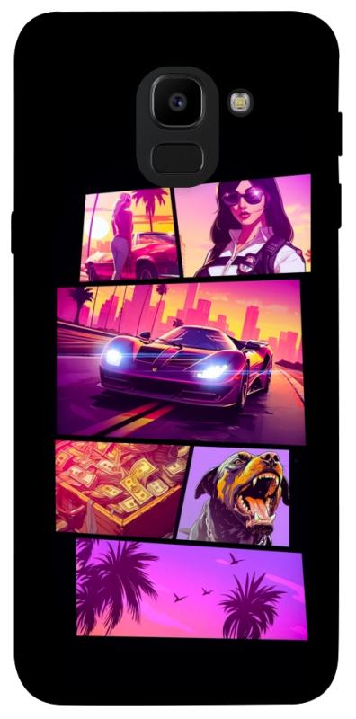 Чехол itsPrint GTA vibes для Samsung J600F Galaxy J6 (2018), игры, купить оптом с доставкой