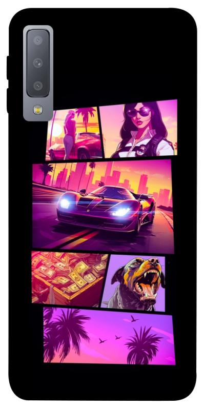 Чохол itsPrint GTA vibes для Samsung A750 Galaxy A7 (2018), ігри, купити оптом з доставкою