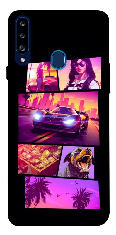 Чохол itsPrint GTA vibes для Samsung Galaxy A20s, ігри, купити оптом з доставкою