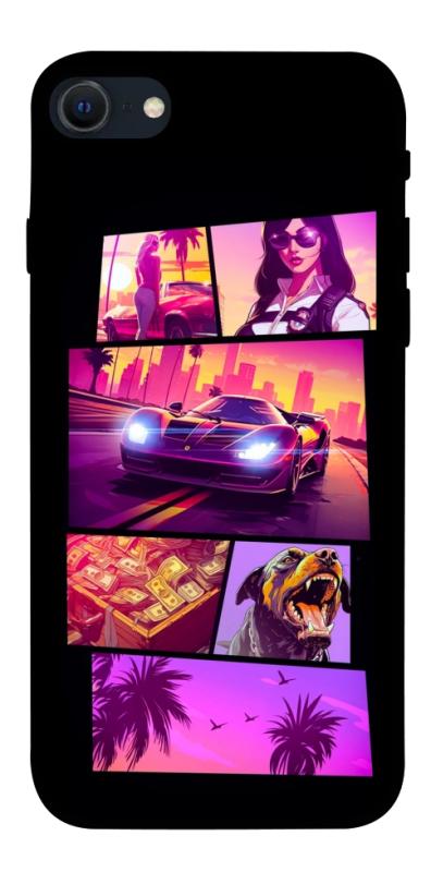 Чохол itsPrint GTA vibes для Apple iPhone SE (2020), ігри, купити оптом з доставкою