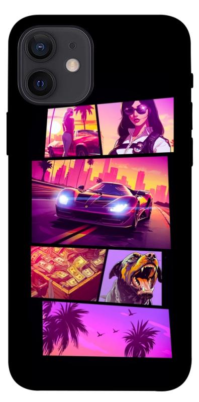 Чехол itsPrint GTA vibes для Apple iPhone 12 Pro (6.1"), игры, купить оптом с доставкой