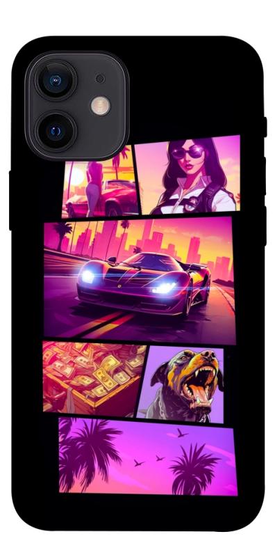 Чехол itsPrint GTA vibes для Apple iPhone 12 mini (5.4"), игры, купить оптом с доставкой