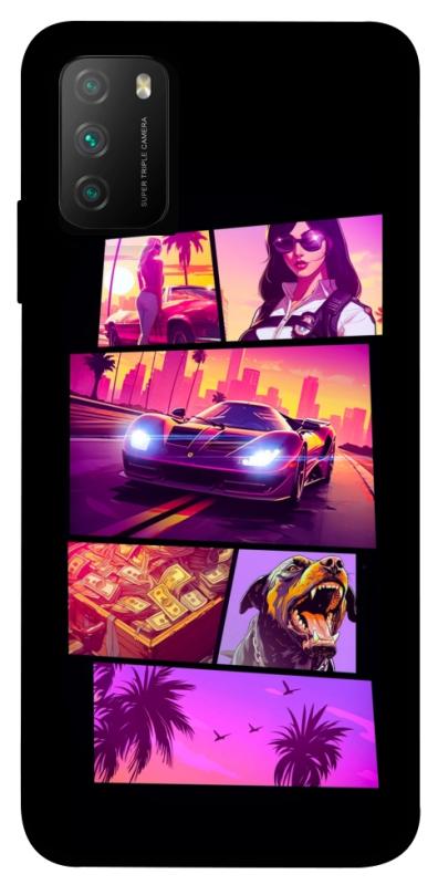 Чехол itsPrint GTA vibes для Xiaomi Poco M3, игры, купить оптом с доставкой