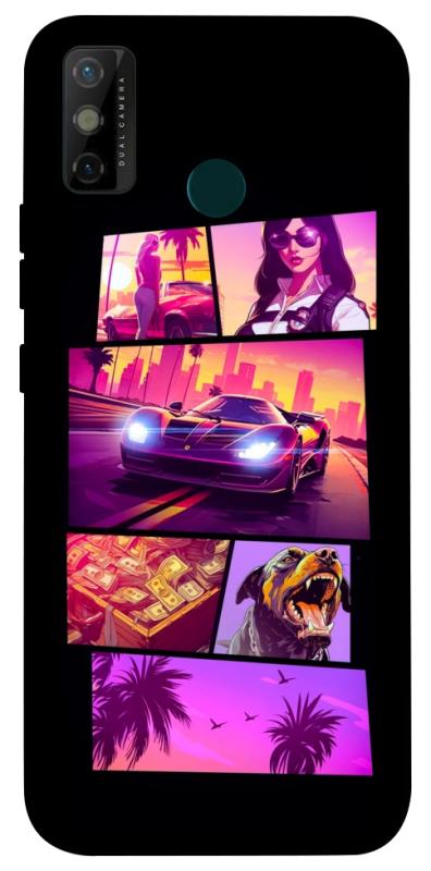 Чохол itsPrint GTA vibes для TECNO Spark 6 Go, ігри, купити оптом з доставкою