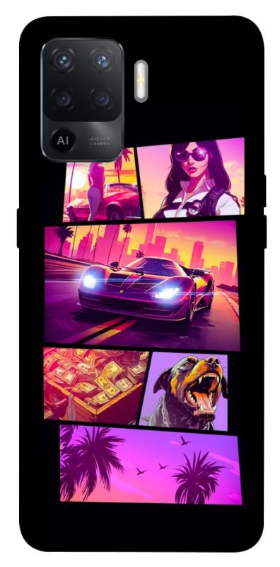 Чохол itsPrint GTA vibes для Oppo Reno 5 Lite, ігри, купити оптом з доставкою