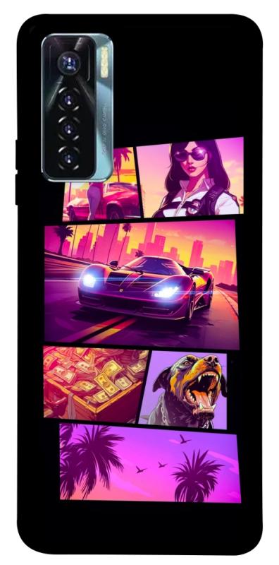 Чехол itsPrint GTA vibes для TECNO Camon 17 Pro, игры, купить оптом с доставкой
