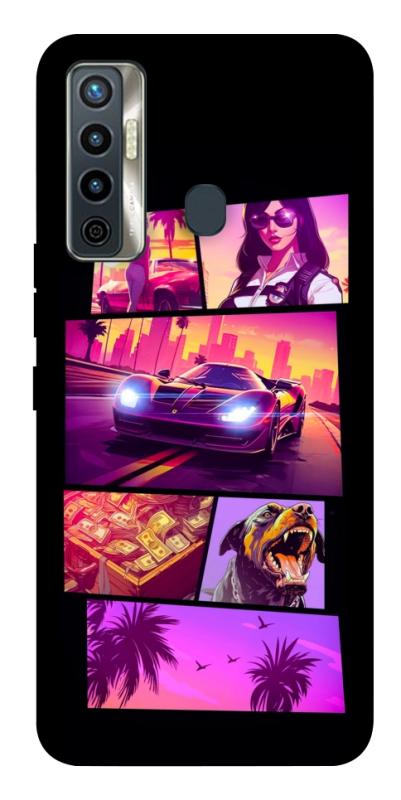 Чохол itsPrint GTA vibes для TECNO Camon 17 Pro, ігри, купити оптом з доставкою