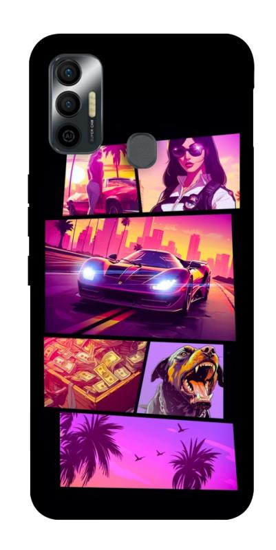 Чохол itsPrint GTA vibes для TECNO Spark 7, ігри, купити оптом з доставкою
