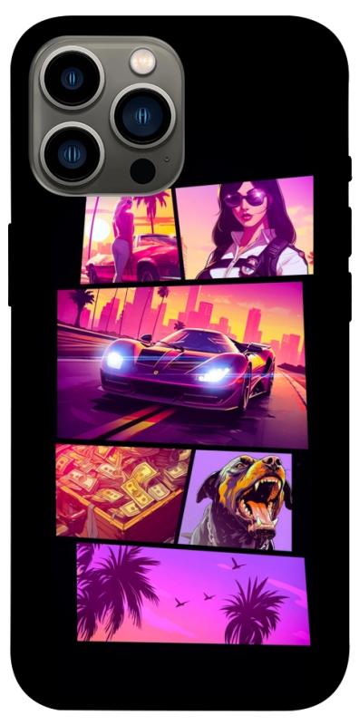 Чехол itsPrint GTA vibes для Apple iPhone 13 Pro Max (6.7"), игры, купить оптом с доставкой