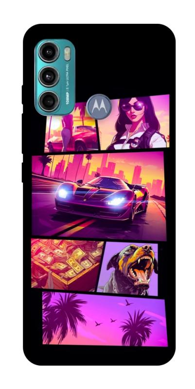 Чехол itsPrint GTA vibes для Motorola Moto G60, игры, купить оптом с доставкой