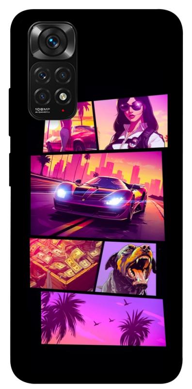 Чохол itsPrint GTA vibes для Xiaomi Redmi Note 11 (Global) / Note 11S, ігри, купити оптом з доставкою