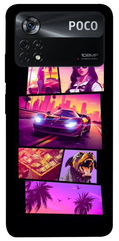 Чехол itsPrint GTA vibes для Xiaomi Poco X4 Pro 5G, игры, купить оптом с доставкой