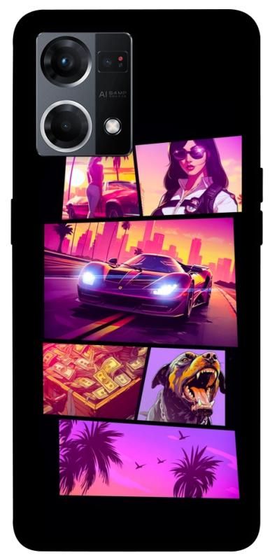 Чохол itsPrint GTA vibes для Oppo Reno 7 4G, ігри, купити оптом з доставкою