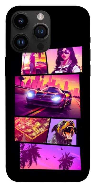 Чехол itsPrint GTA vibes для Apple iPhone 14 Pro Max (6.7"), игры, купить оптом с доставкой