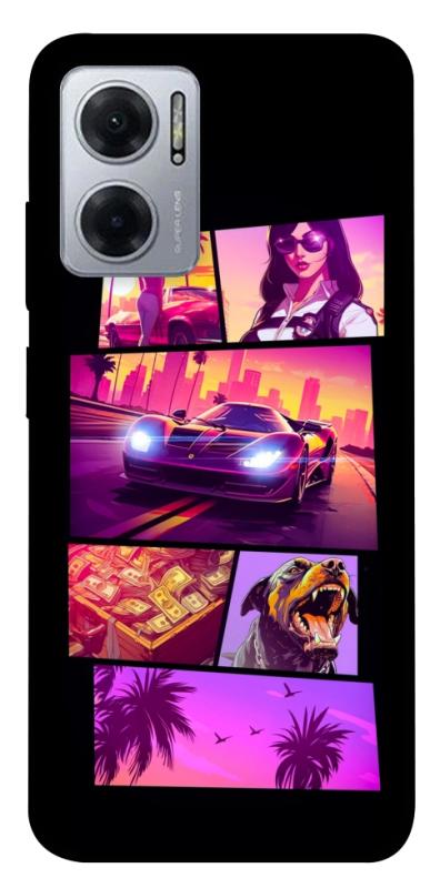 Чехол itsPrint GTA vibes для Xiaomi Redmi Note 11E, игры, купить оптом с доставкой