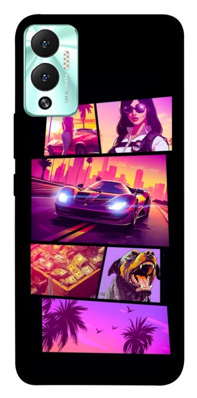 Чехол itsPrint GTA vibes для Infinix Hot 12 Play, игры, купить оптом с доставкой
