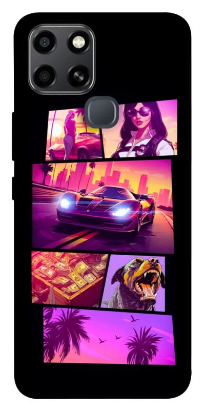 Чохол itsPrint GTA vibes для Infinix Smart 6, ігри, купити оптом з доставкою