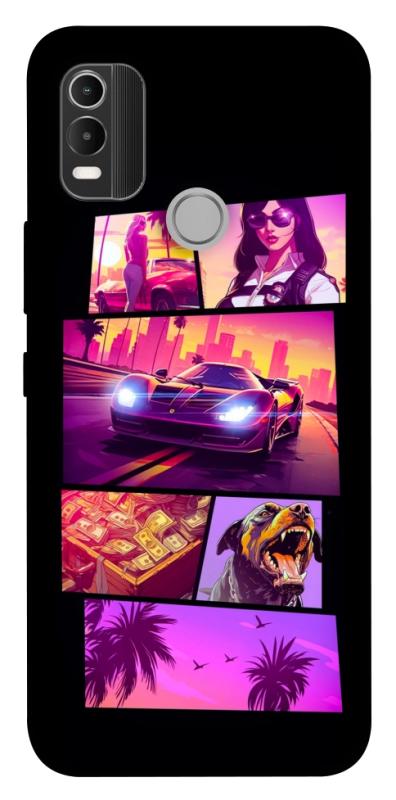 Чохол itsPrint GTA vibes для Nokia C21 Plus, ігри, купити оптом з доставкою