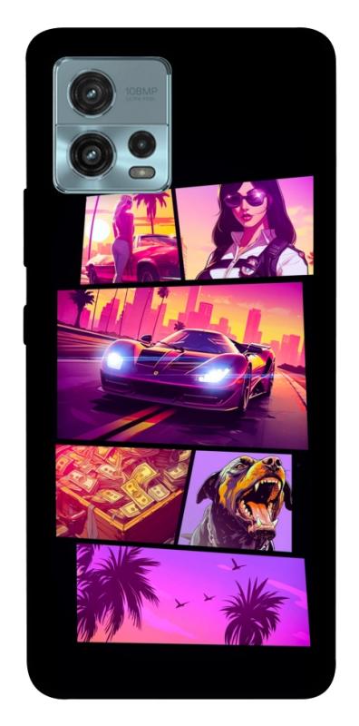 Чехол itsPrint GTA vibes для Motorola Moto G72, игры, купить оптом с доставкой
