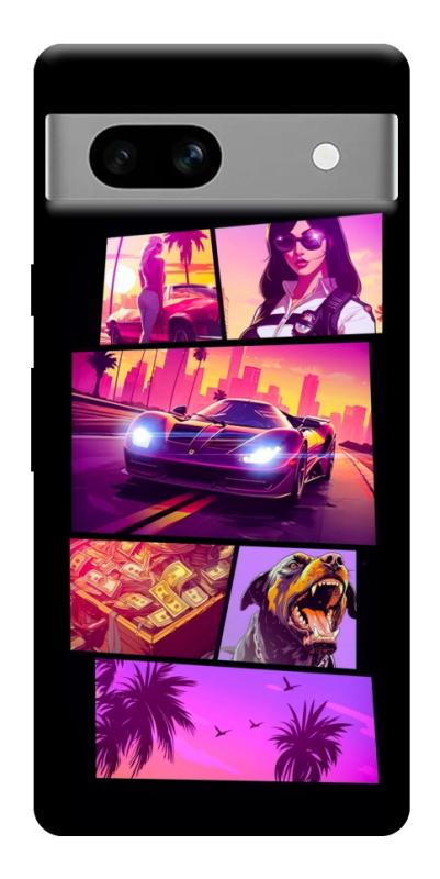 Чехол itsPrint GTA vibes для Google Pixel 7a, игры, купить оптом с доставкой
