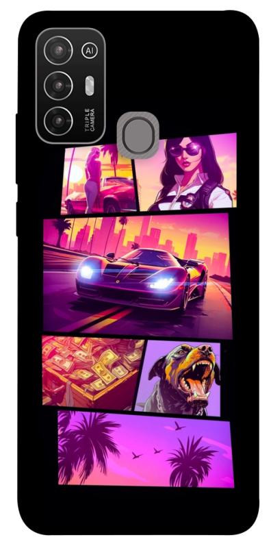 Чохол itsPrint GTA vibes для ZTE Blade A52, ігри, купити оптом з доставкою