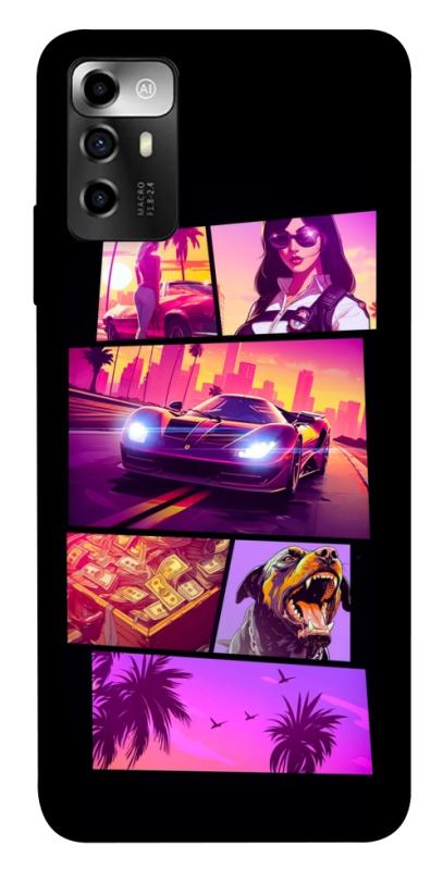 Чохол itsPrint GTA vibes для ZTE Blade A72, ігри, купити оптом з доставкою