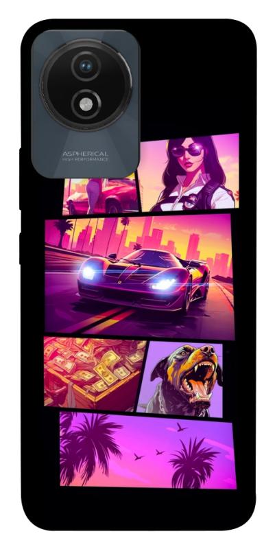 Чохол itsPrint GTA vibes для Vivo Y02, ігри, купити оптом з доставкою