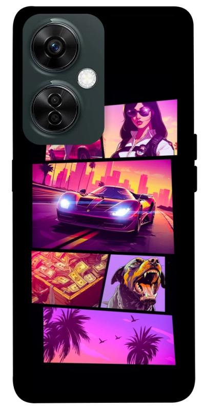 Чохол itsPrint GTA vibes для OnePlus Nord CE 3 Lite, ігри, купити оптом з доставкою