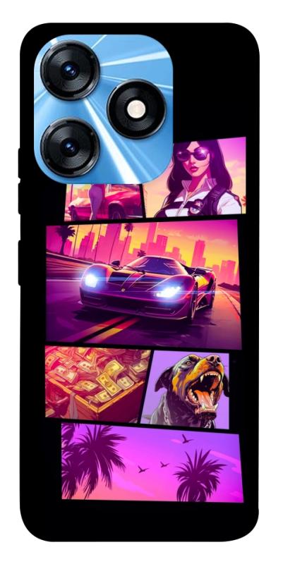 Чохол itsPrint GTA vibes для TECNO Spark 10 Pro, ігри, купити оптом з доставкою