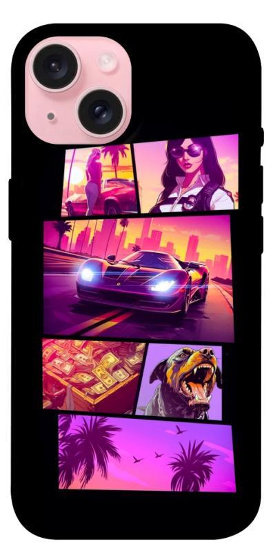 Чохол itsPrint GTA vibes для Apple iPhone 15 (6.1"), ігри, купити оптом з доставкою