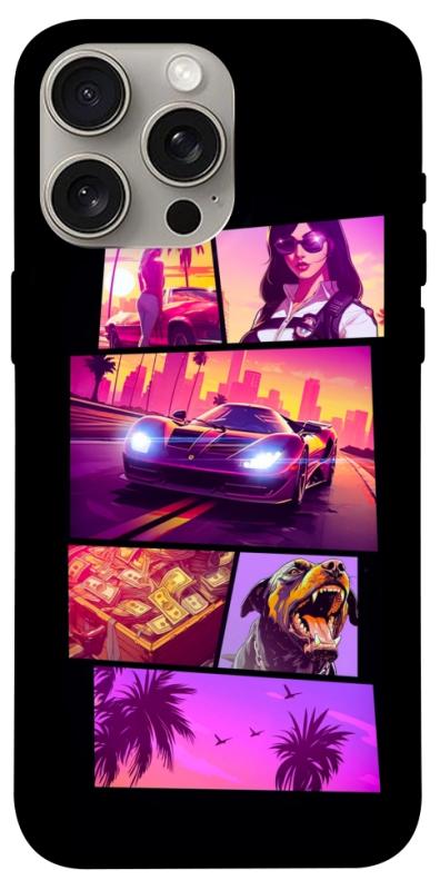 Чохол itsPrint GTA vibes для Apple iPhone 15 Pro Max (6.7"), ігри, купити оптом з доставкою
