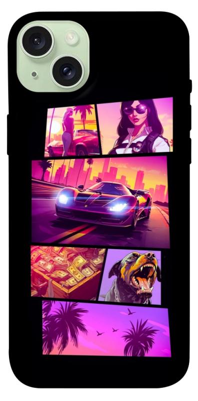 Чехол itsPrint GTA vibes для Apple iPhone 15 Plus (6.7"), игры, купить оптом с доставкой