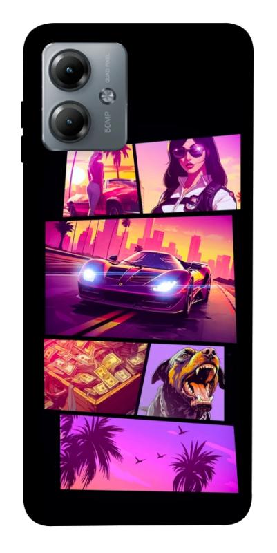 Чохол itsPrint GTA vibes для Motorola Moto G14, ігри, купити оптом з доставкою