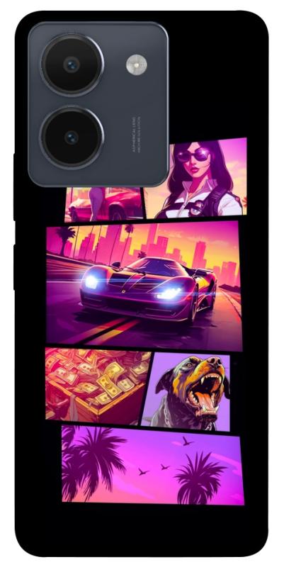 Чехол itsPrint GTA vibes для Vivo Y36, игры, купить оптом с доставкой